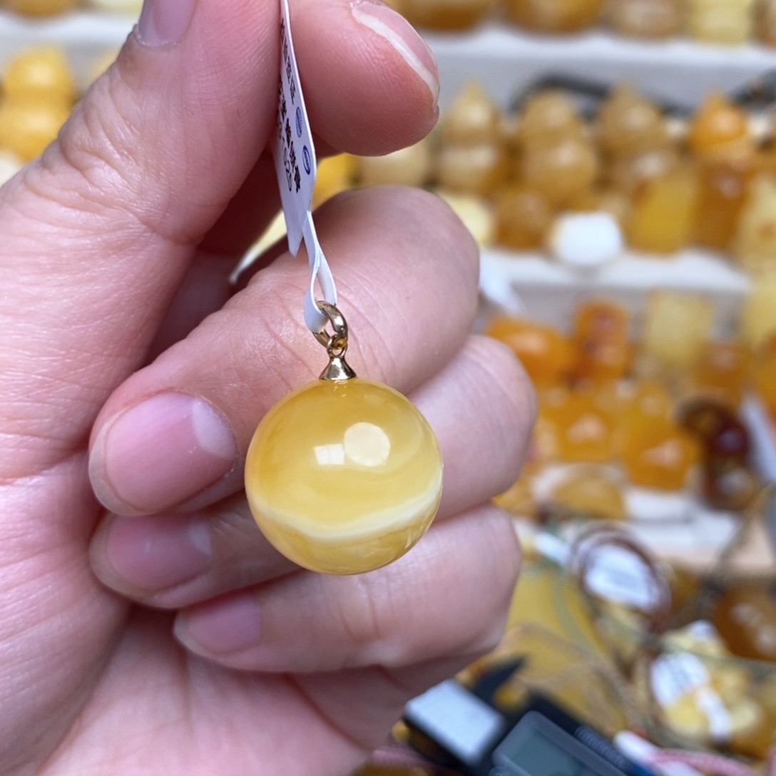 蜜蜡吊坠(不含链)18K金镶嵌用****0蜜蜡吊坠