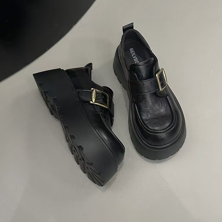 【5821】小皮鞋2025新款爆款春夏黑色jk单鞋子百搭通勤软底乐福鞋