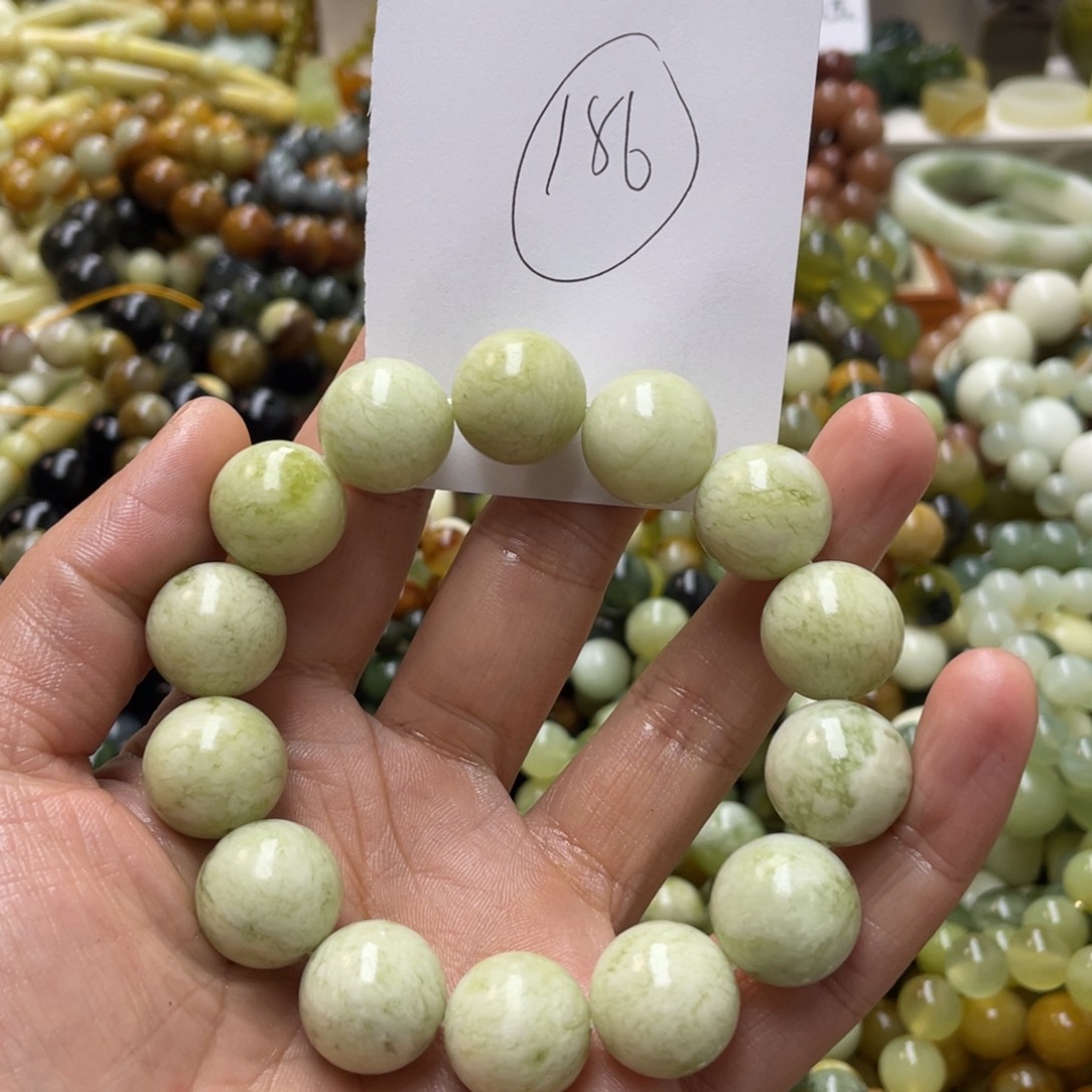 蛇纹石玉手链未镶嵌