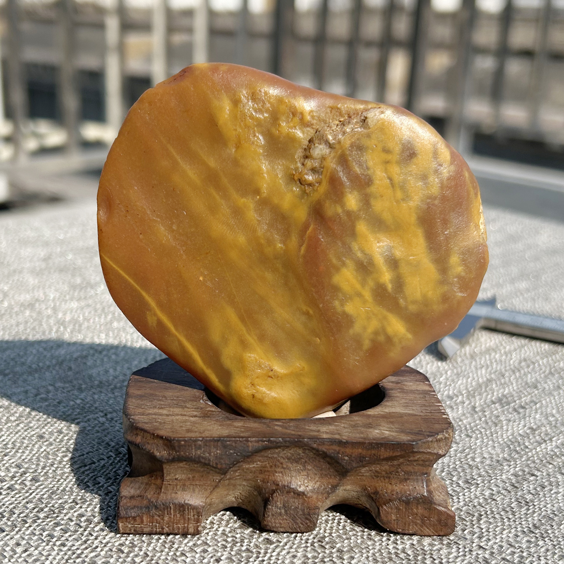 台山玉 黄蜡石 观赏石 台山奇石 摆件 精品