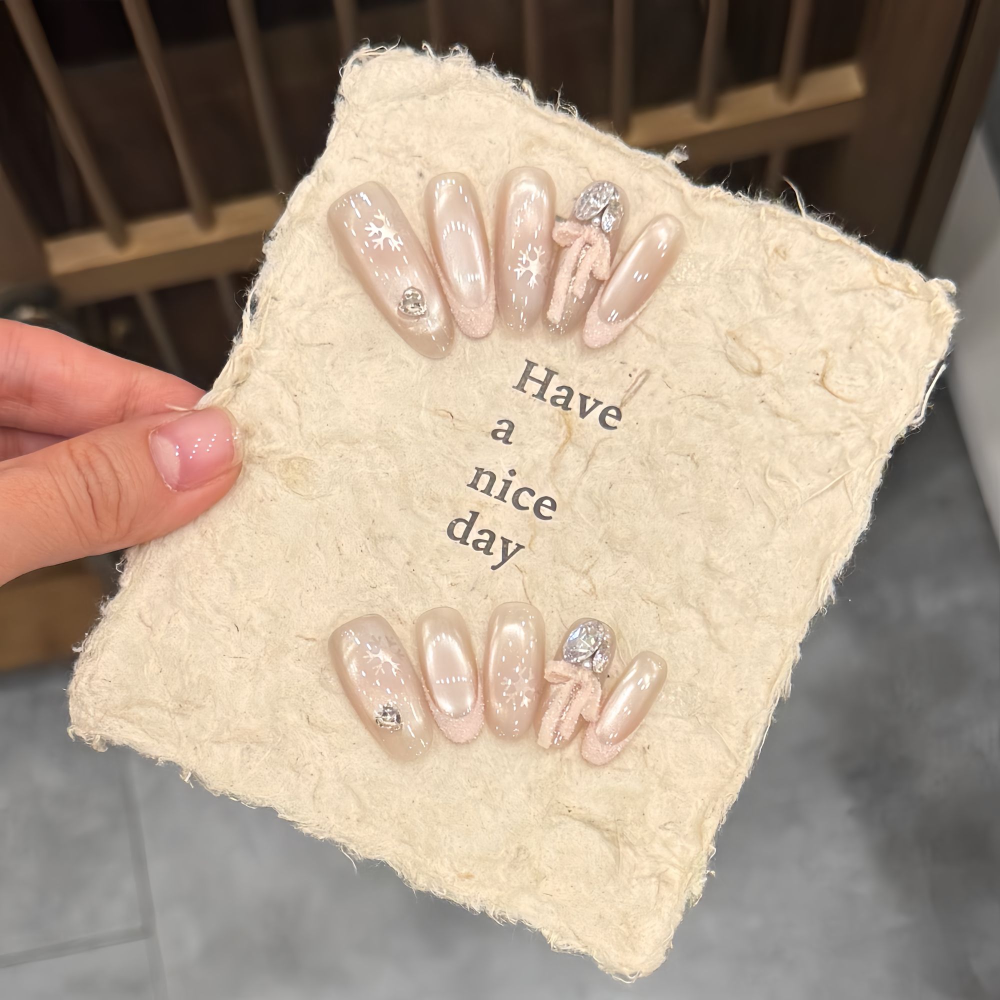 R-砂糖蝴蝶结-XingHeJiYu轻奢高定美甲 10片装