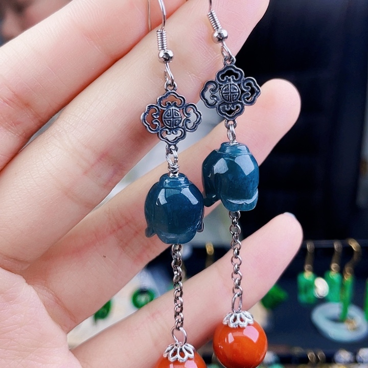 翡翠耳饰未镶嵌饰品