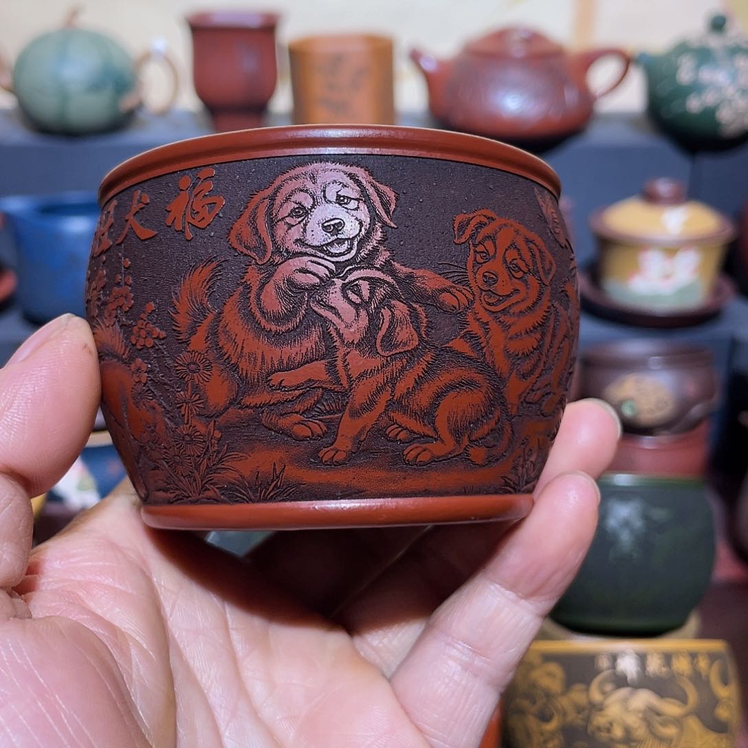 原矿紫砂手工主人杯