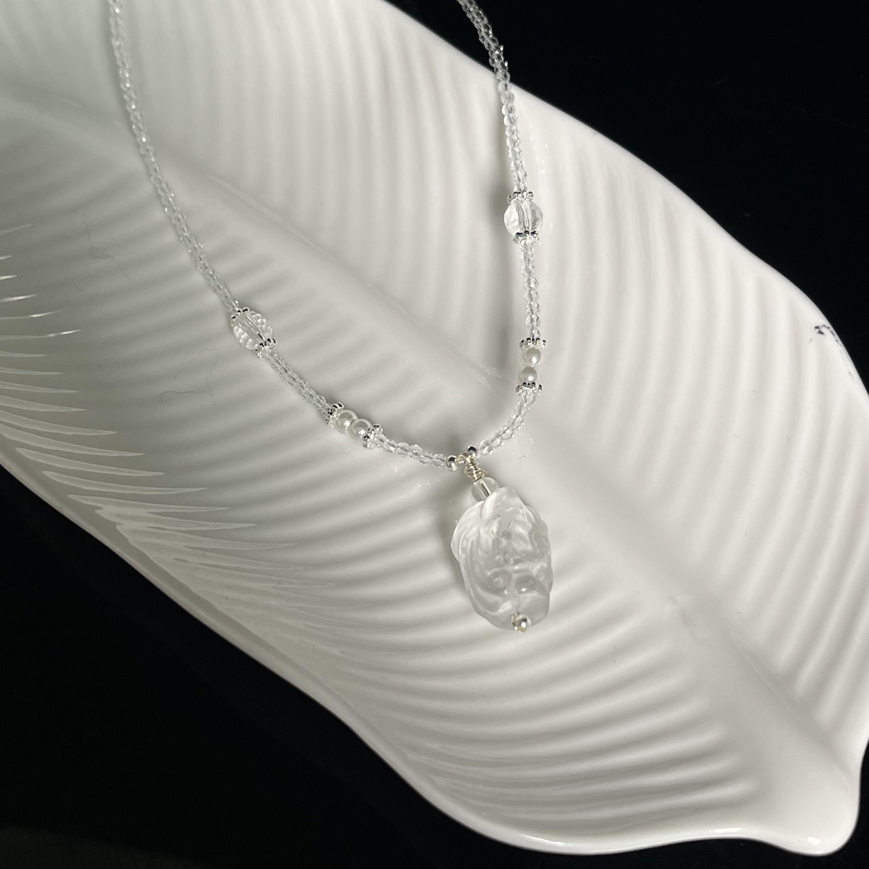 扎基白水晶项链YC336多样性发其一