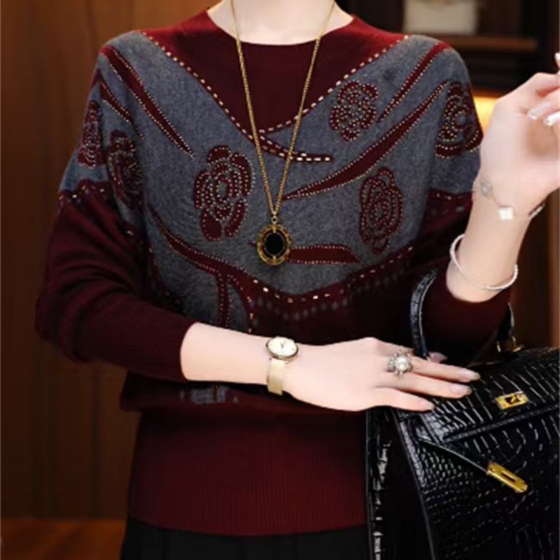 冬季新款含棉羊毛衣针织毛线衣柔软保暖百搭上衣V25P952