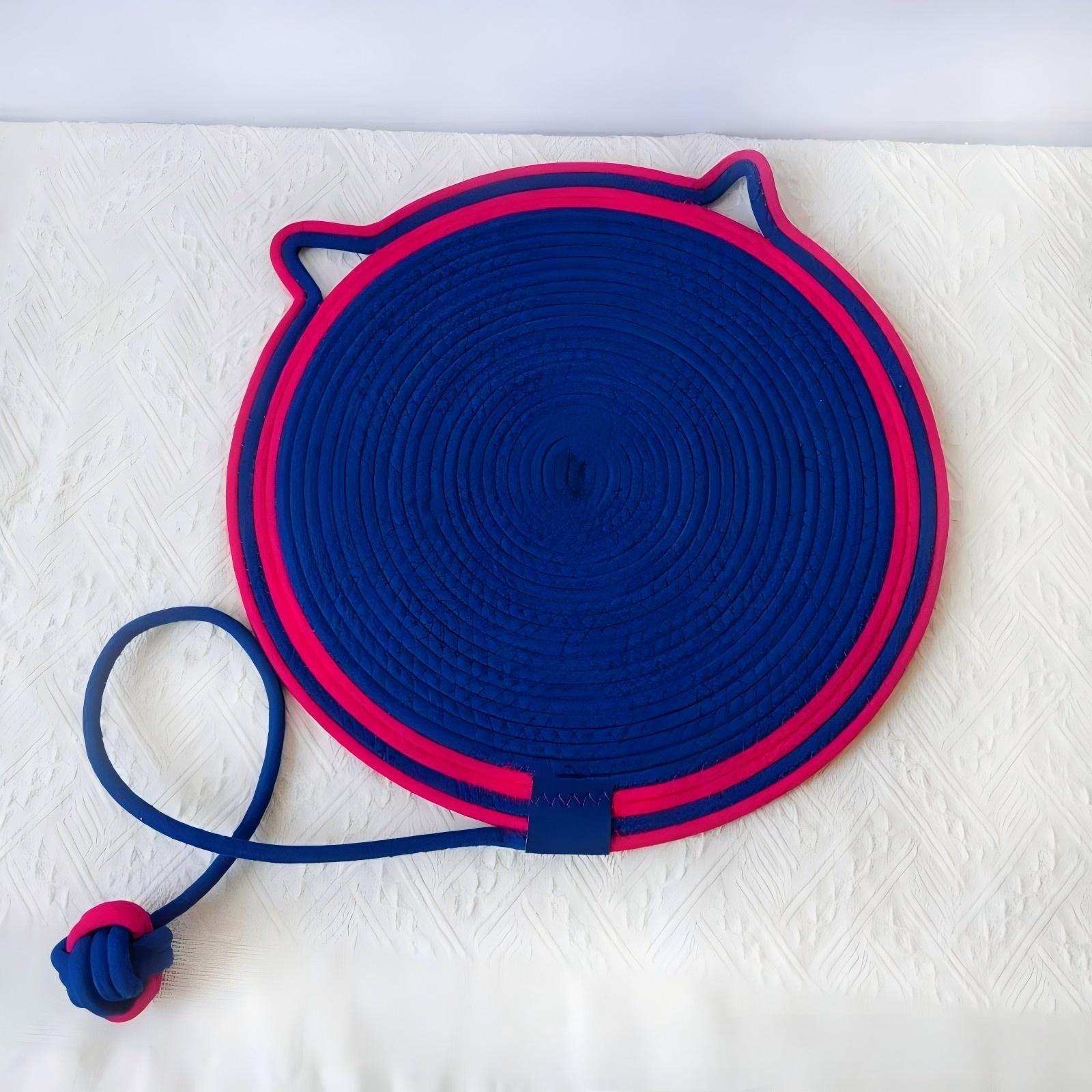 蓝氏夏季编织猫抓垫耐抓耐磨猫咪自嗨球凉席垫子睡觉用凉窝猫抓板