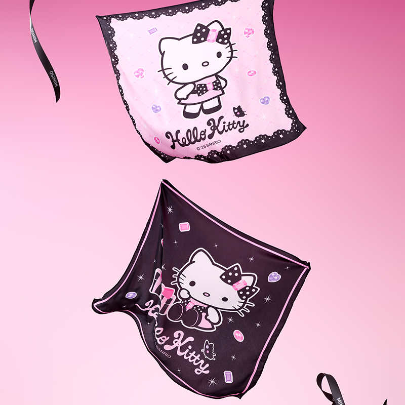 Hello Kitty闪闪派对联名系列方巾（款式随机）&名创优品