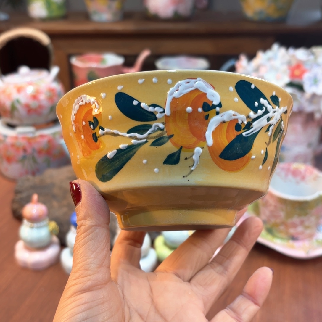 瓷片景德镇手绘高温釉下彩陶瓷茶具