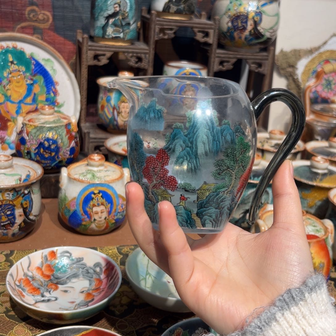 玻璃公道景德镇手绘制作