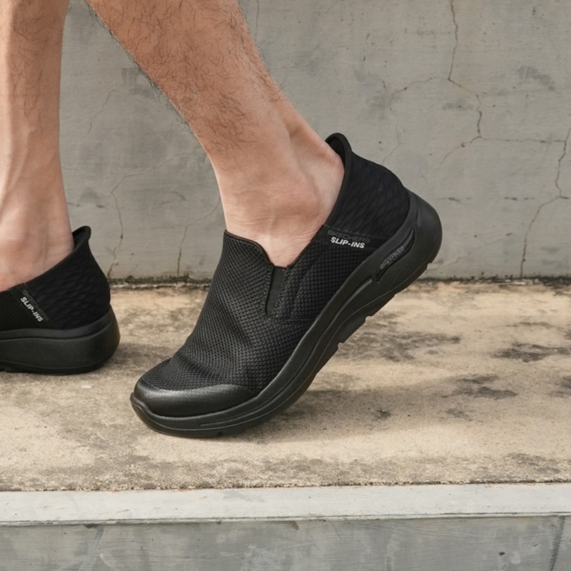 斯凯奇男鞋闪穿欧若风软底健步鞋舒适休闲鞋一脚蹬懒人鞋一秒入夏