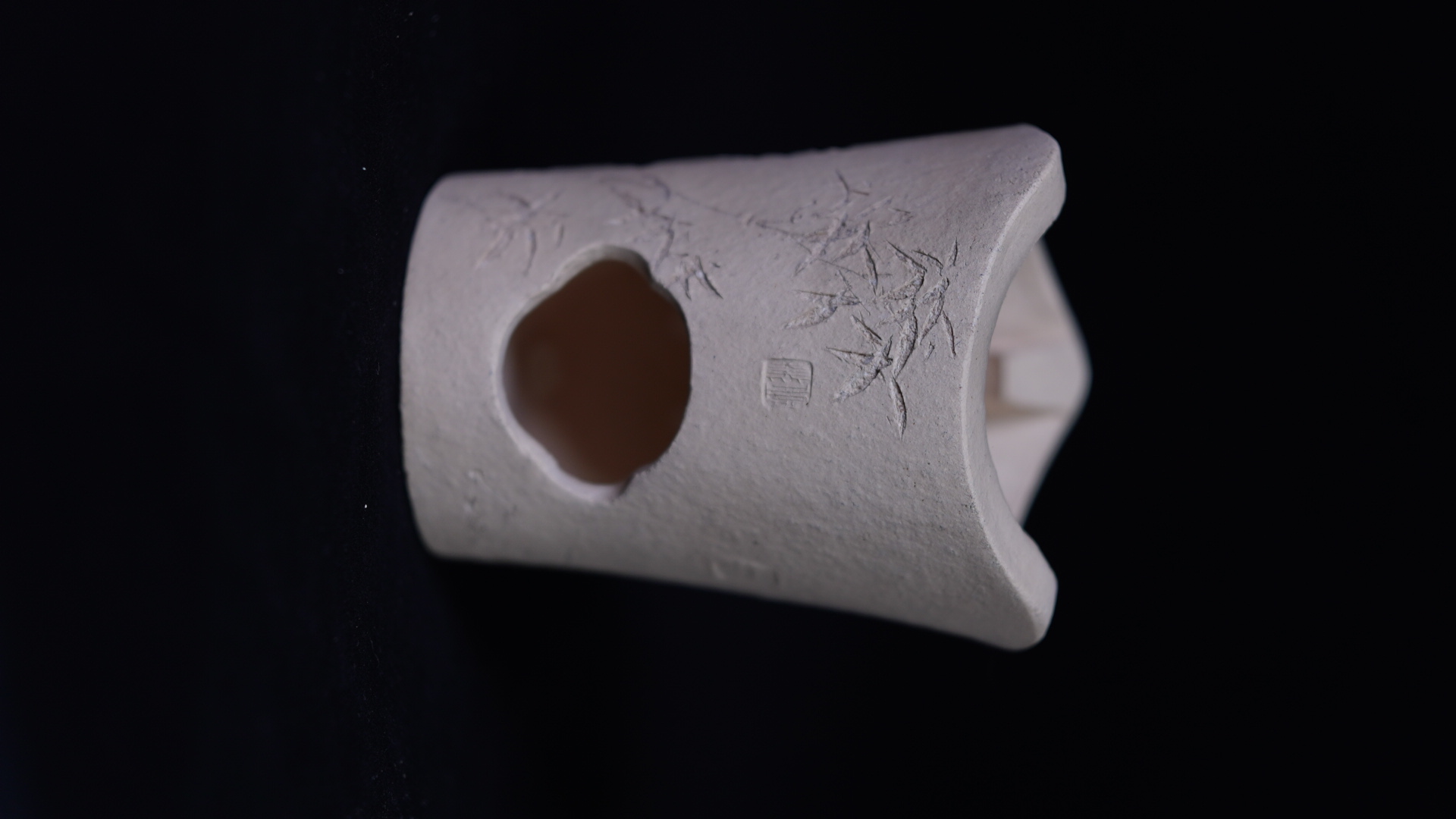 海棠口小mini陆羽煮茶邱彬刻绘白泥凉炉文人茶器煮茶炉