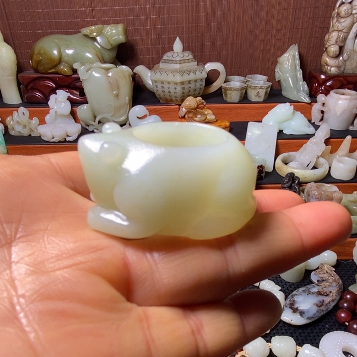 微***)和田玉未镶嵌挂件