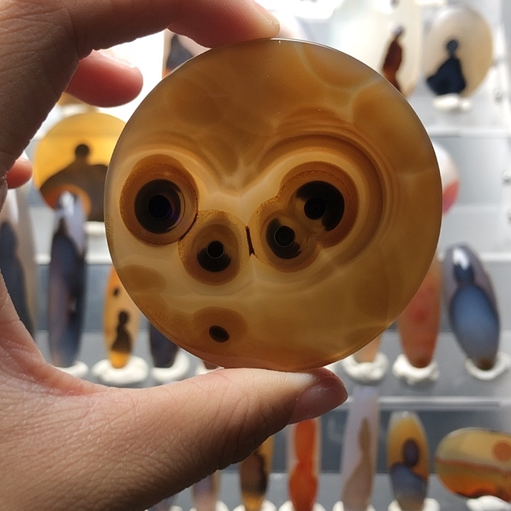 用***3玛瑙/玉髓银S925镀金镶嵌珠宝半成品25