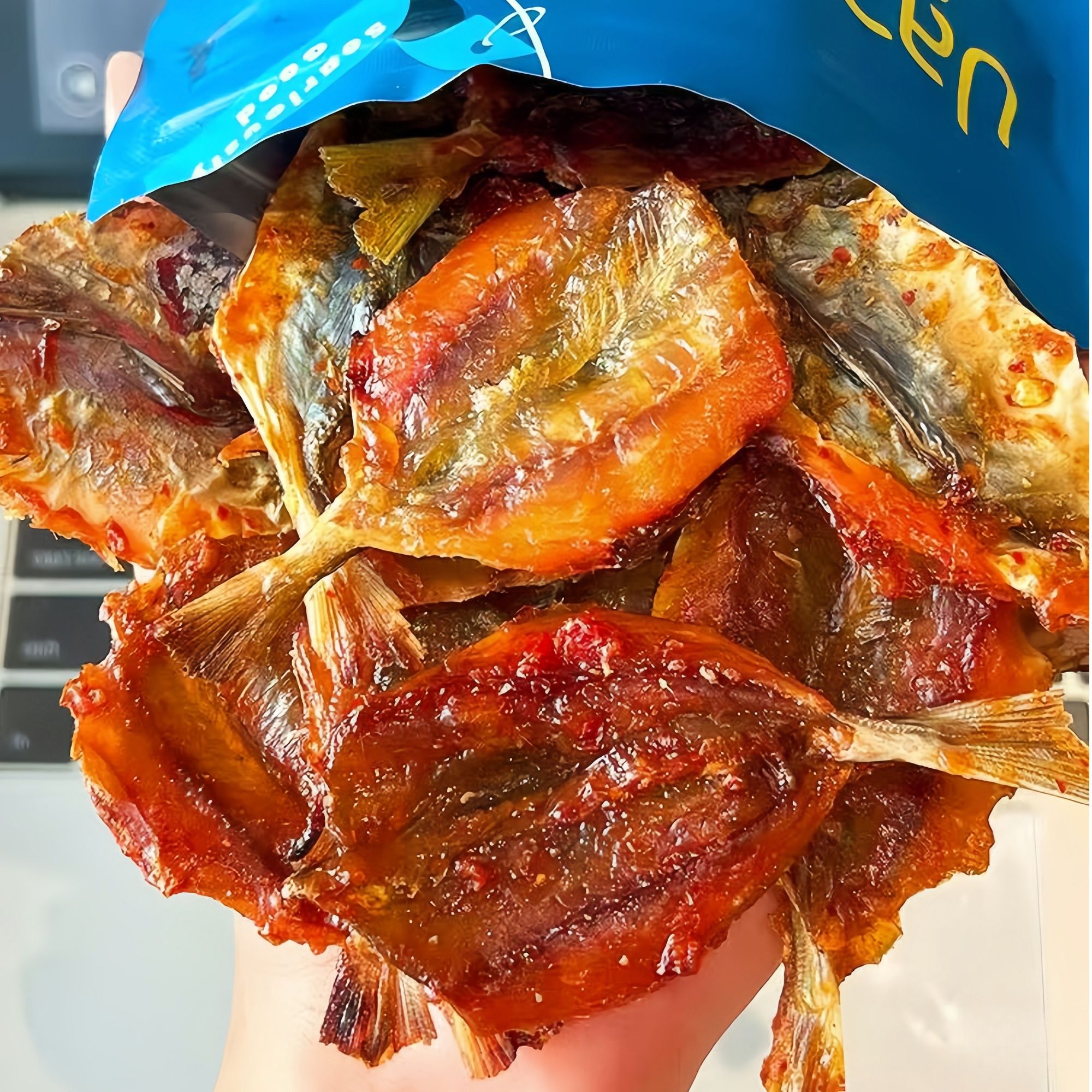 PlaNeat芭腻烤鱼干零食香辣深海鲹鱼片开袋即食泰国进口35g