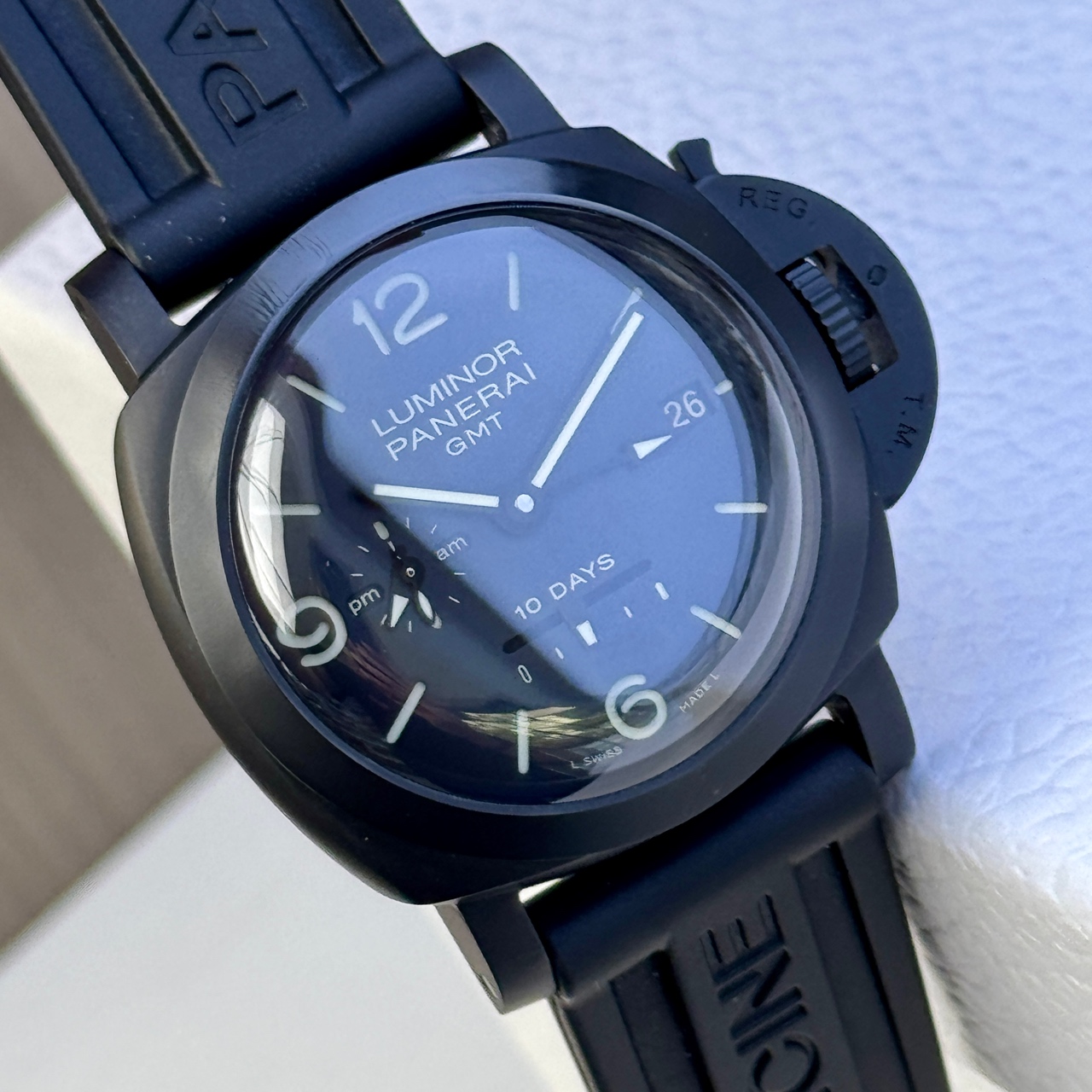 99新 Panerai/沛纳海  c/PAM00335/完美品相/陶瓷/表径44mm