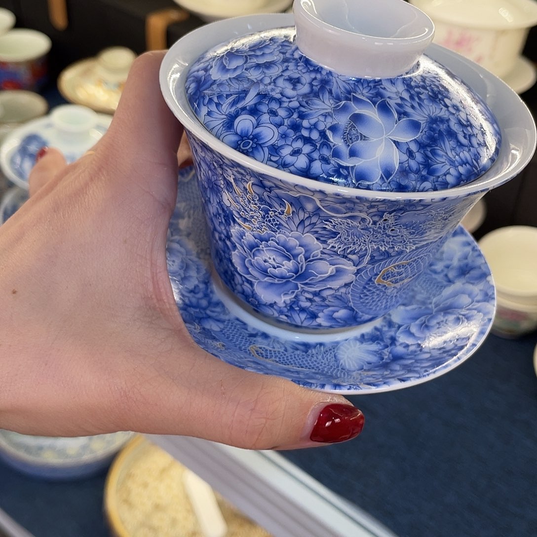 陶景德陶瓷盖碗茶具