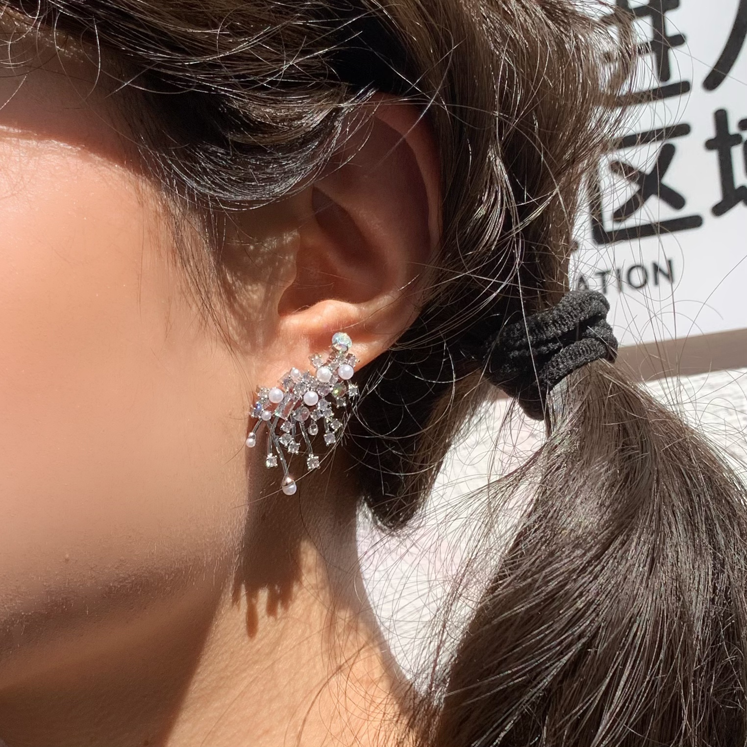 合金耳饰 烟花耳钉 高级感重工清冷氛围感耳圈
