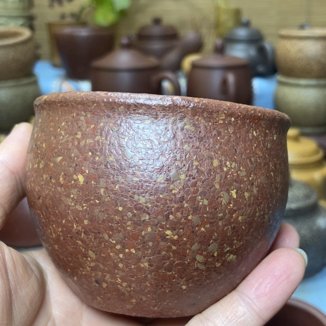 茶杯紫砂八目手工泥230毫升