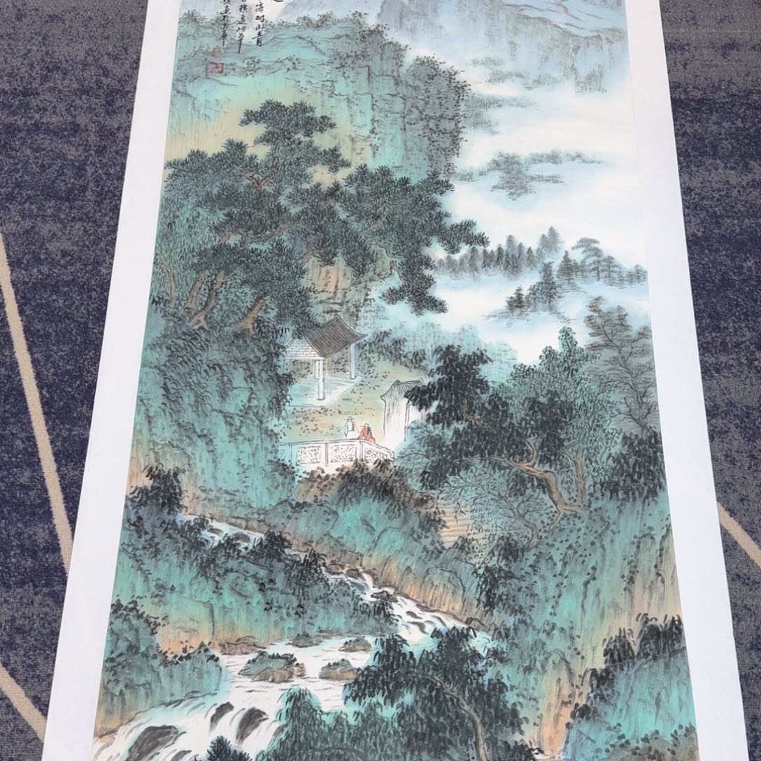 国画国画作品山水花鸟纯手绘