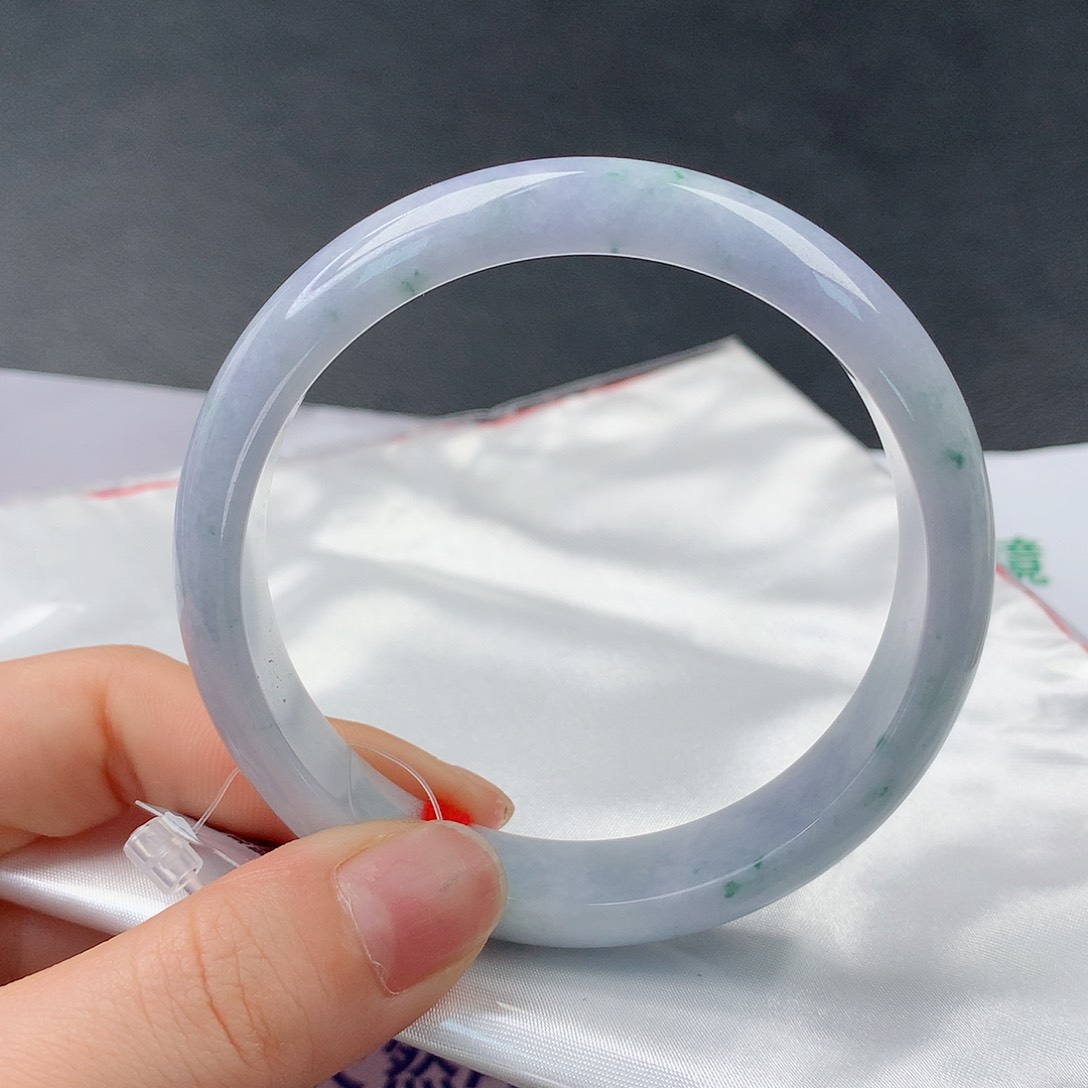 翡翠手镯铂Pt950镶嵌33正59