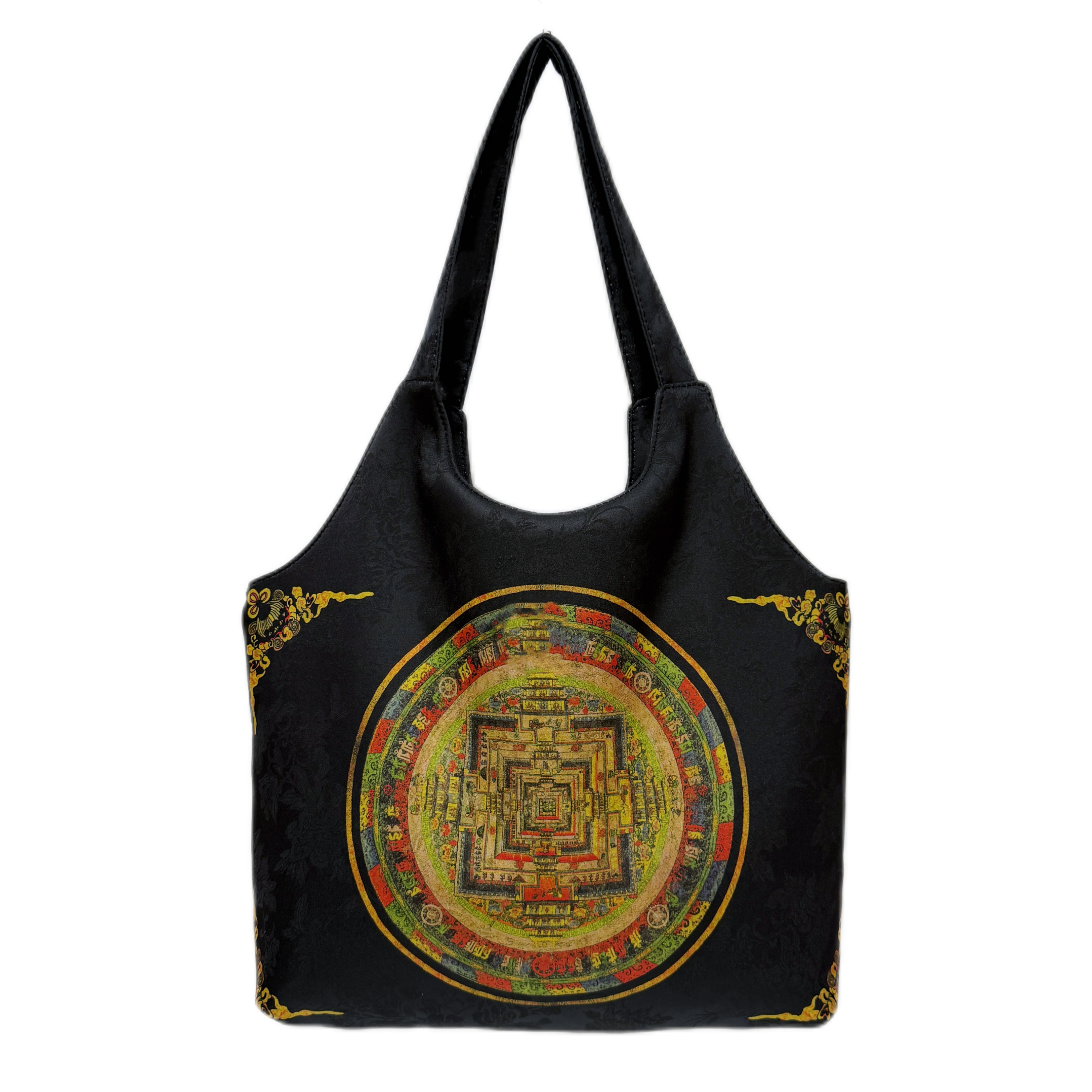 复古香云图腾新中式国风手提包