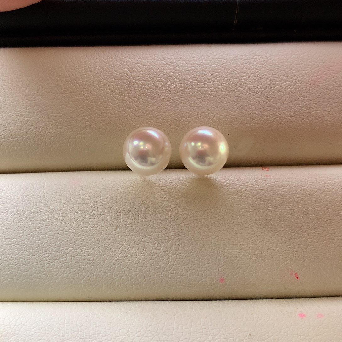 海水珍珠耳饰18K金镶嵌❤️