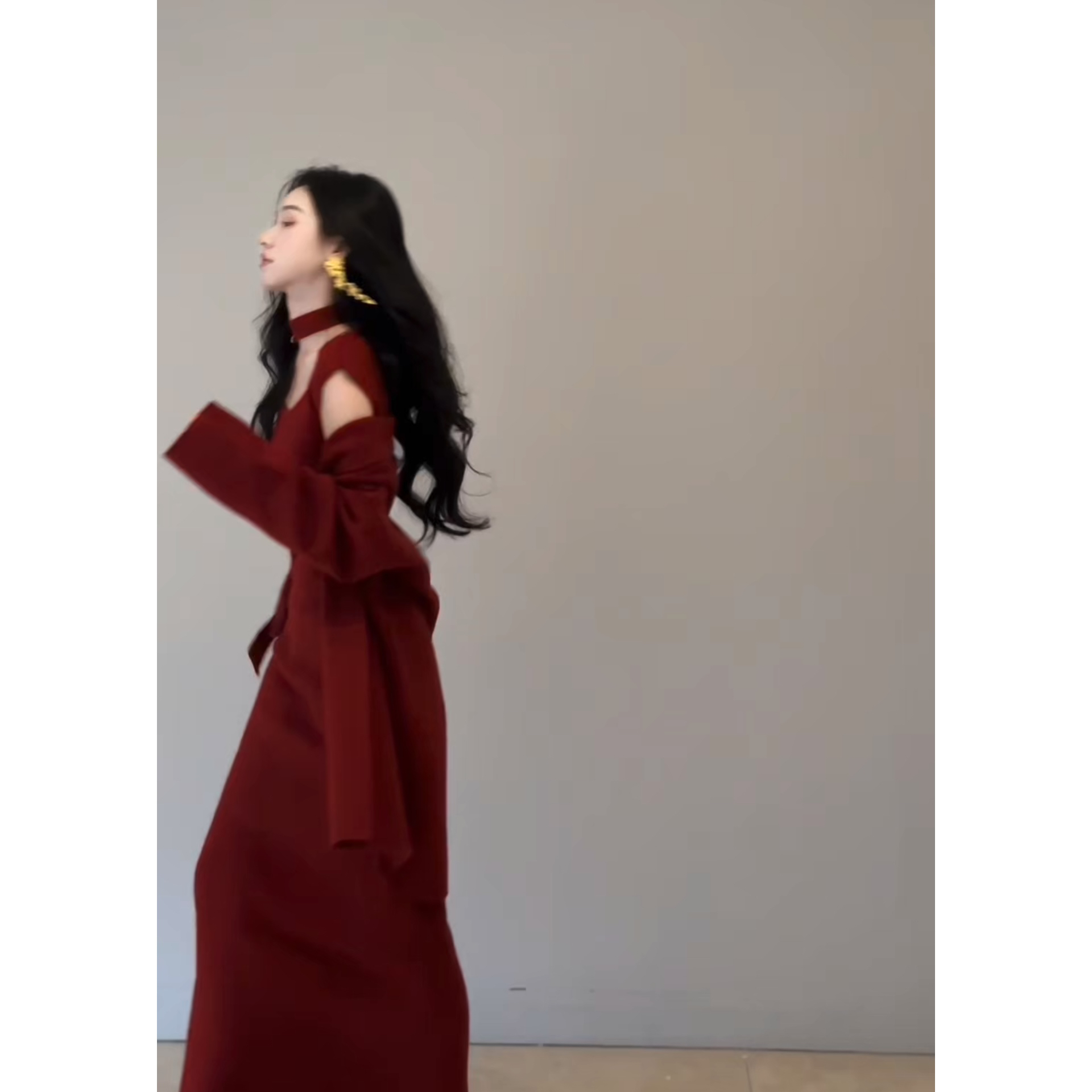 JCC【御姐气质】 女神范高级感粉色外套吊带半身裙三件套装女秋冬