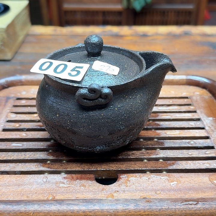 纯手工制作粗陶茶具