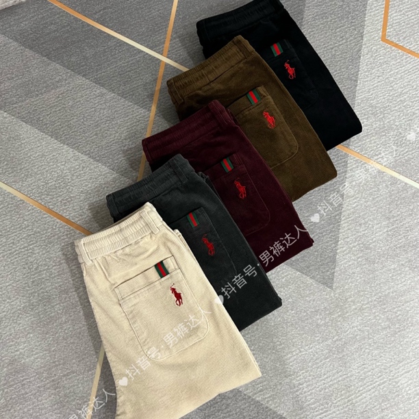 秋冬新款灯芯绒弹力舒适纯色百搭宽松小直脚条绒裤【8866】