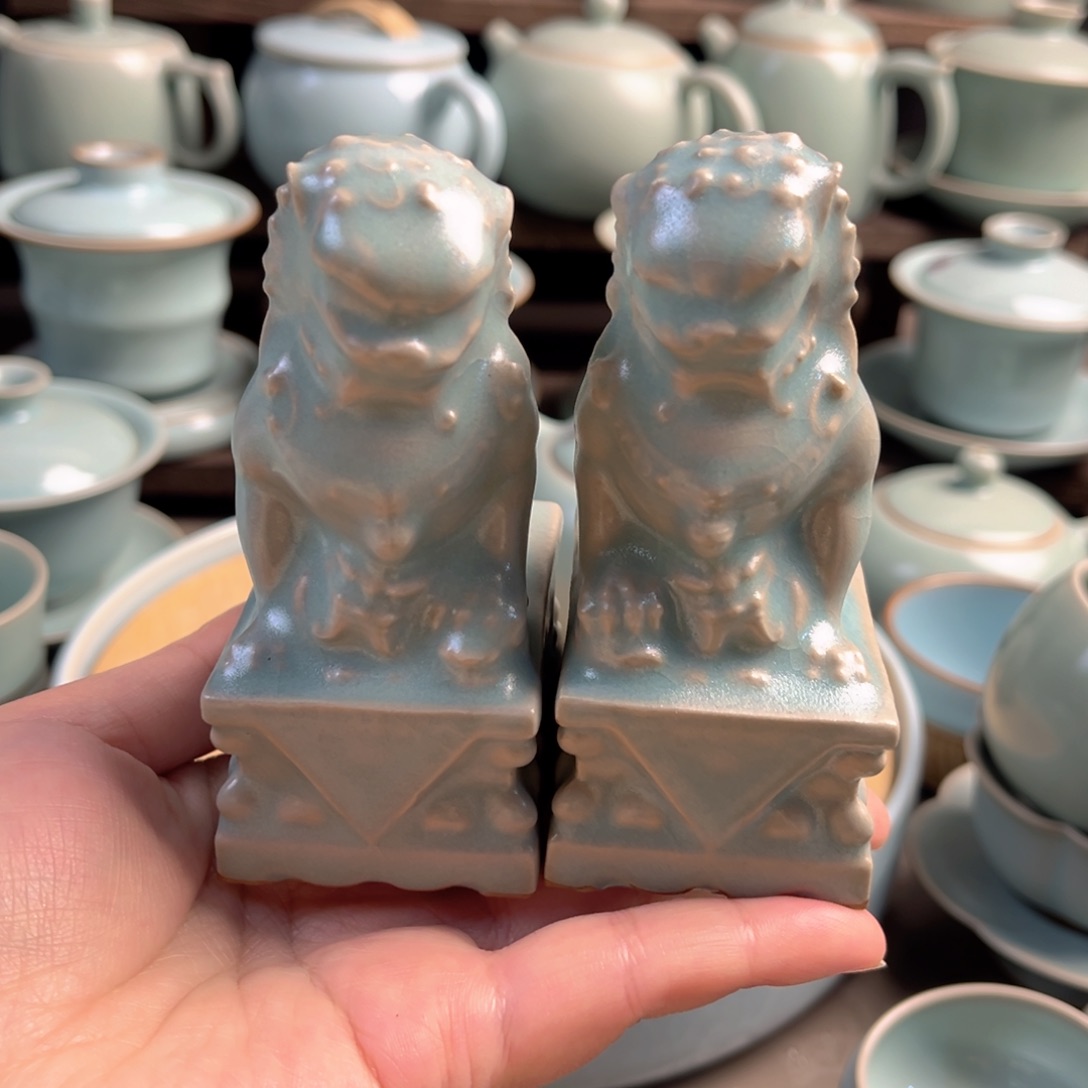 陶摆件瓷仿古釉茶宠摆件原矿