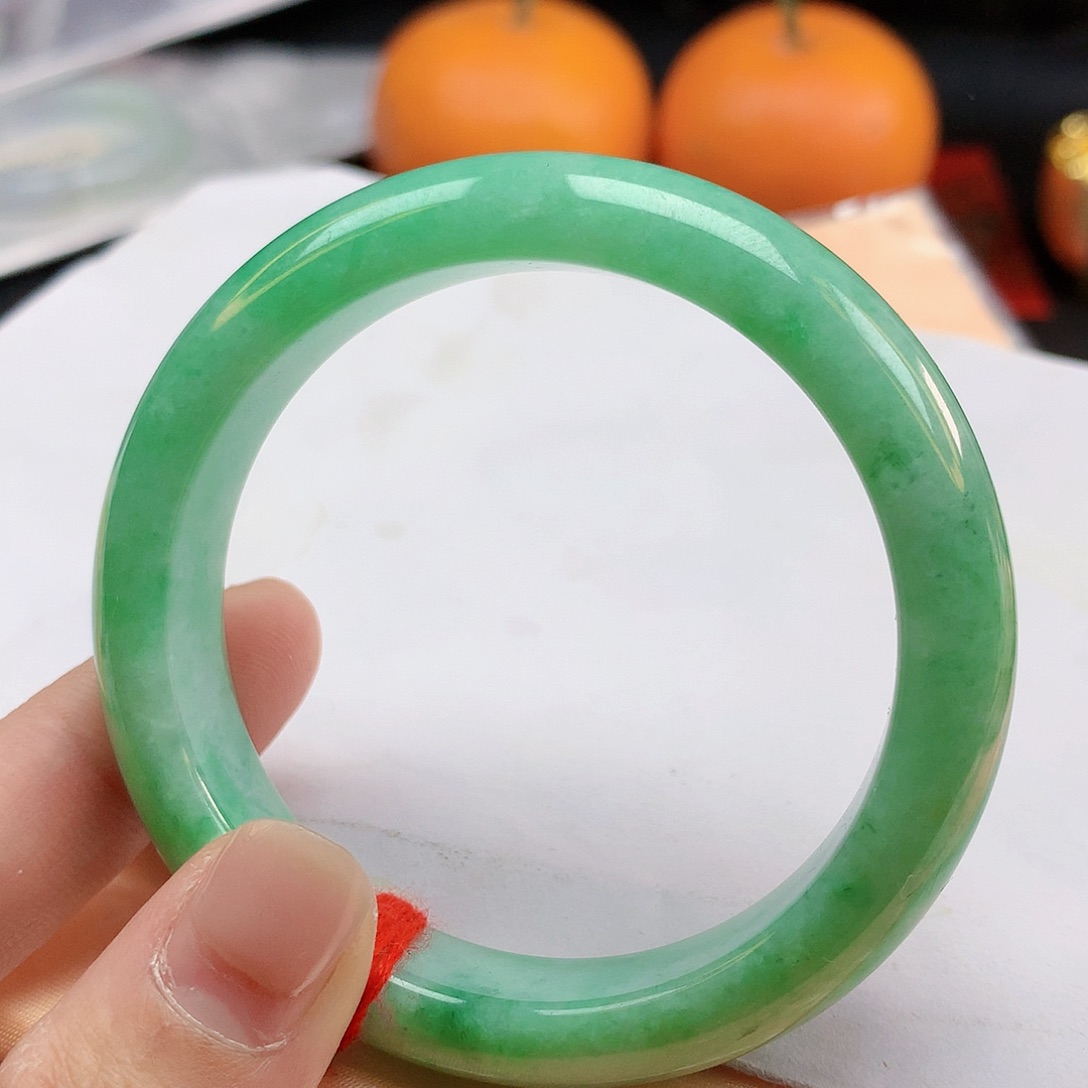 翡翠手镯未镶嵌52圈0497