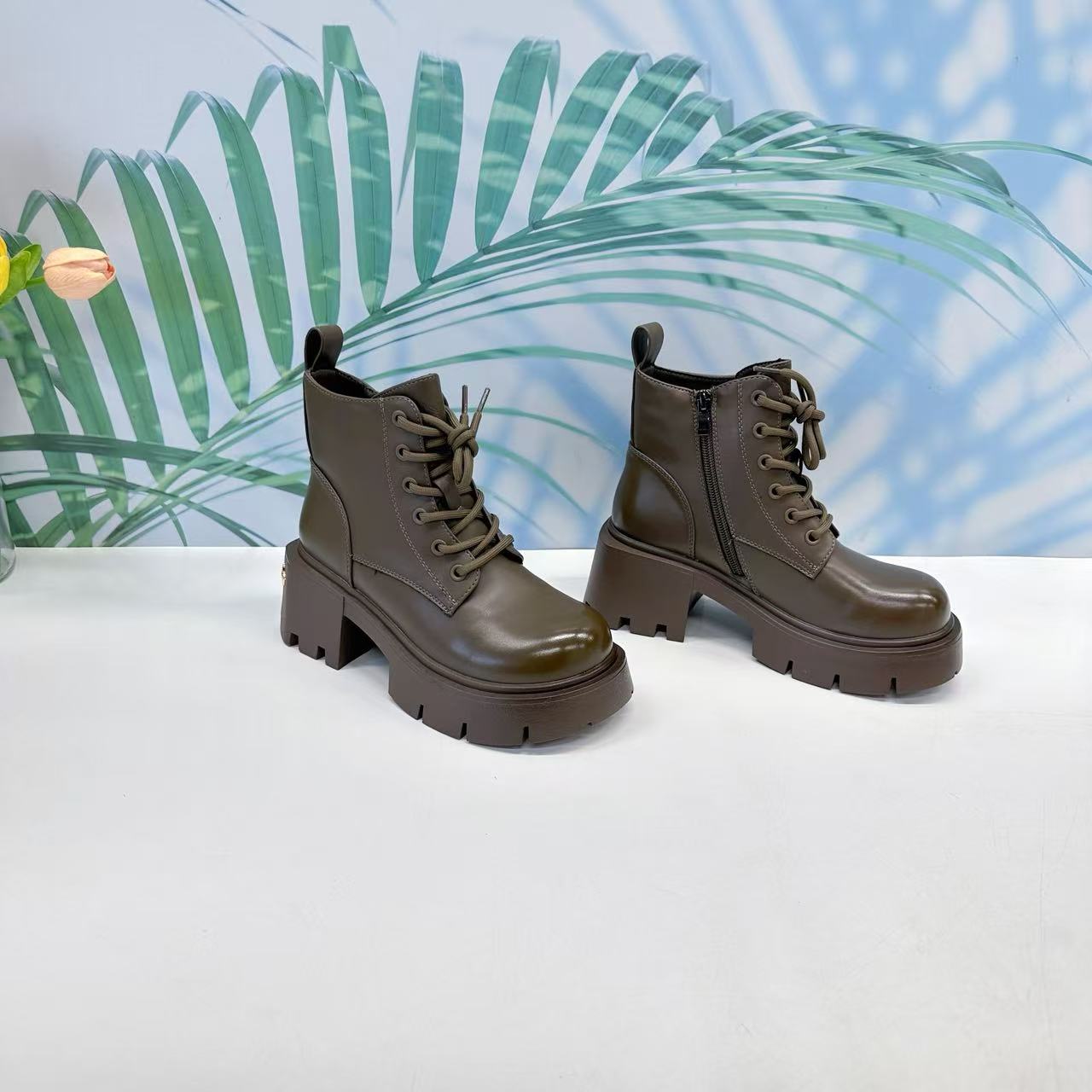 小强家女鞋  加绒增高厚底机车靴（C479-67-2）（6633-95043160-311）