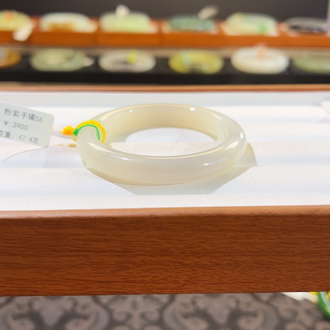 和田玉手镯未镶嵌  【粉紫】温柔