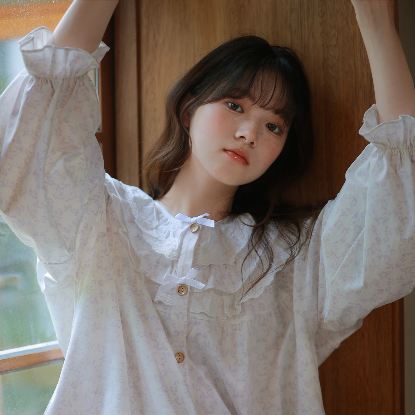 马克公主睡衣女秋季新款韩系洋气高级感纯棉长袖甜美公主风家居服