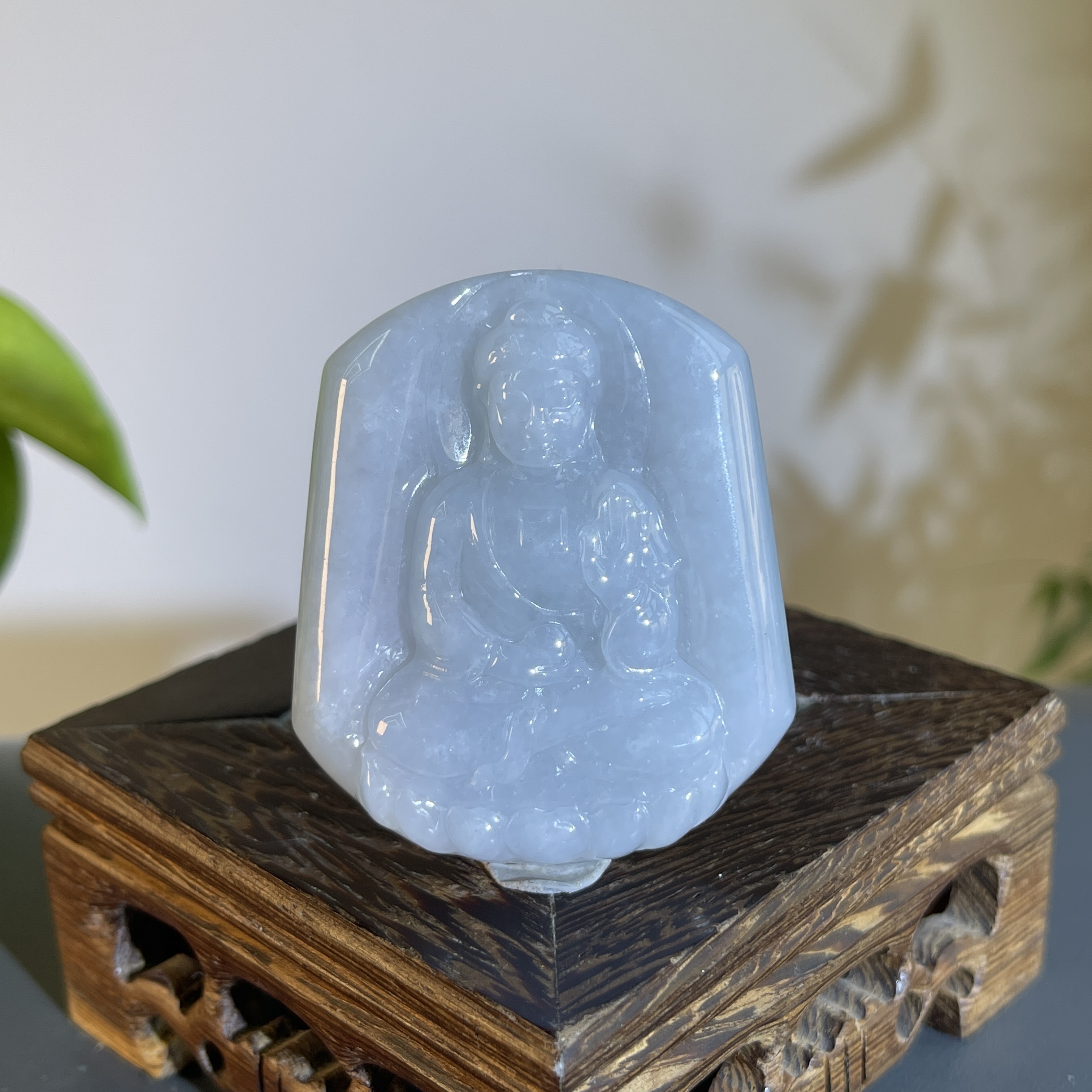 JXW25-37 天然翡翠缅甸A货 阿弥陀佛