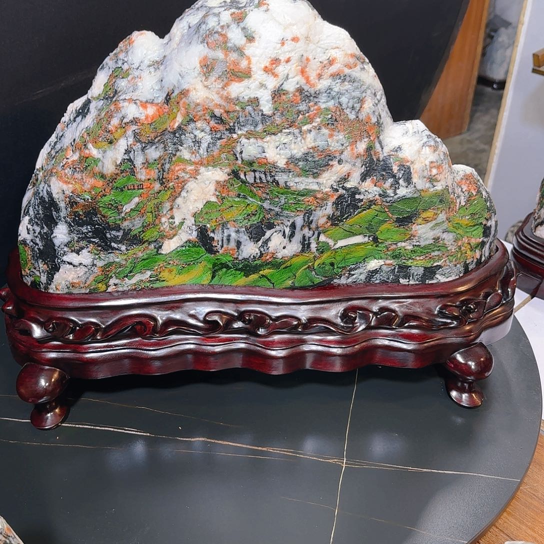 都***人石头青海石石头摆件七彩石