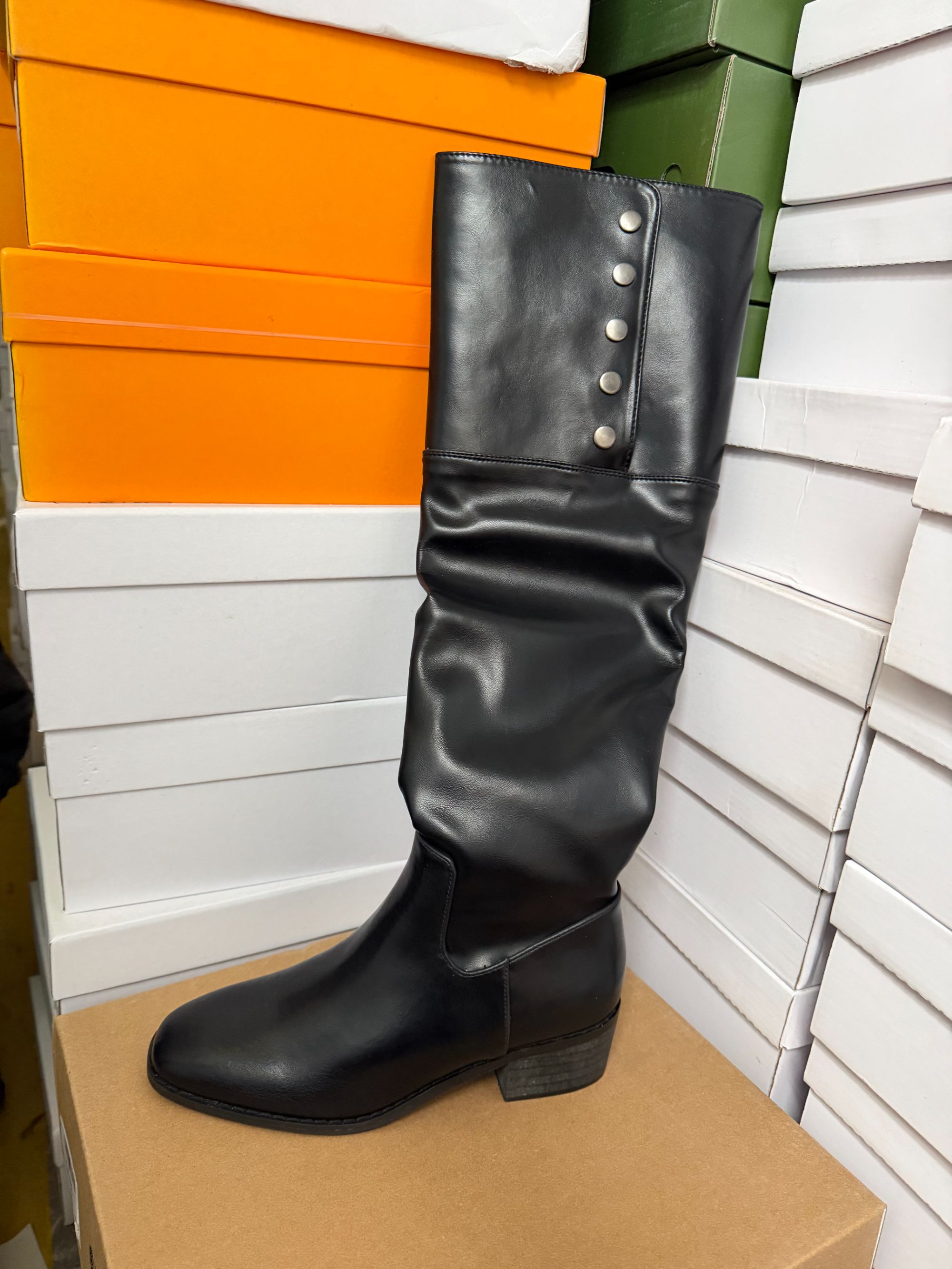 哈哈女鞋 2025新款过膝三穿5CM   680-1                        