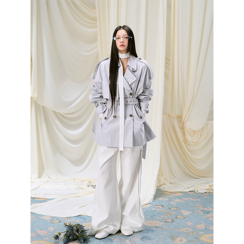 【年中福利】LLDC经典简约优雅落肩风衣外套女春LSFY00718