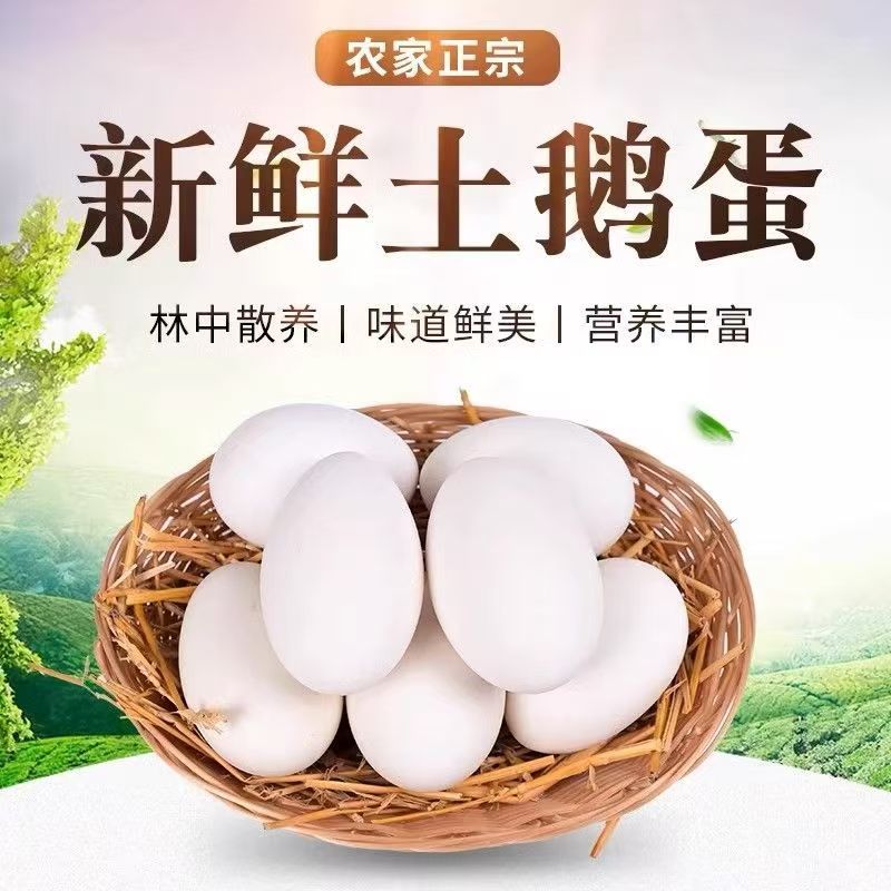 【京东快运直播专属】到手20枚新鲜土鹅蛋农家散养新鲜正宗初生蛋