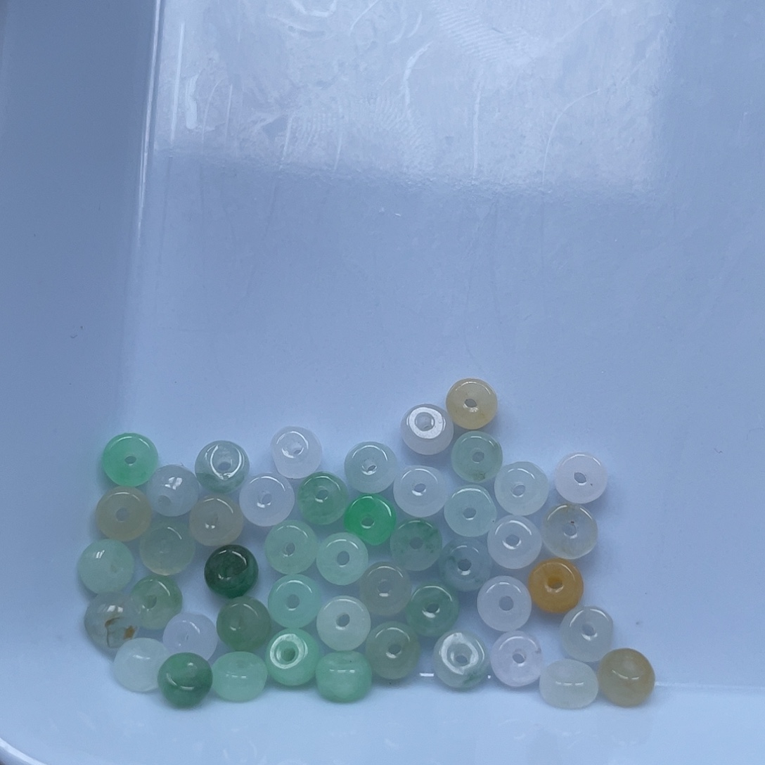 翡翠散珠算盘珠卡2+。30颗