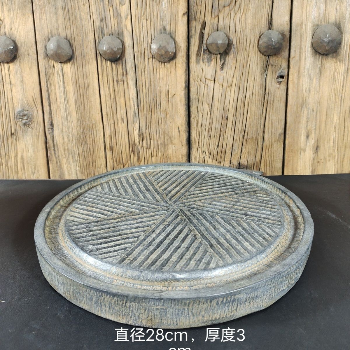 青石雕刻天然青石干泡茶台底座壶托杯垫