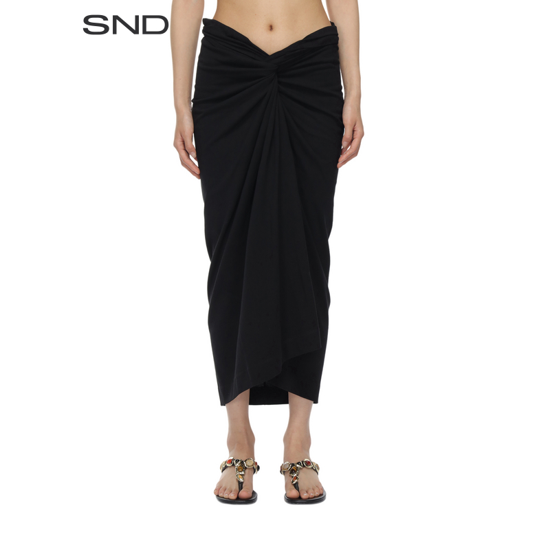【DVN 设计师品牌】SND SS25 扭曲垂褶长半裙 时尚休闲夏季
