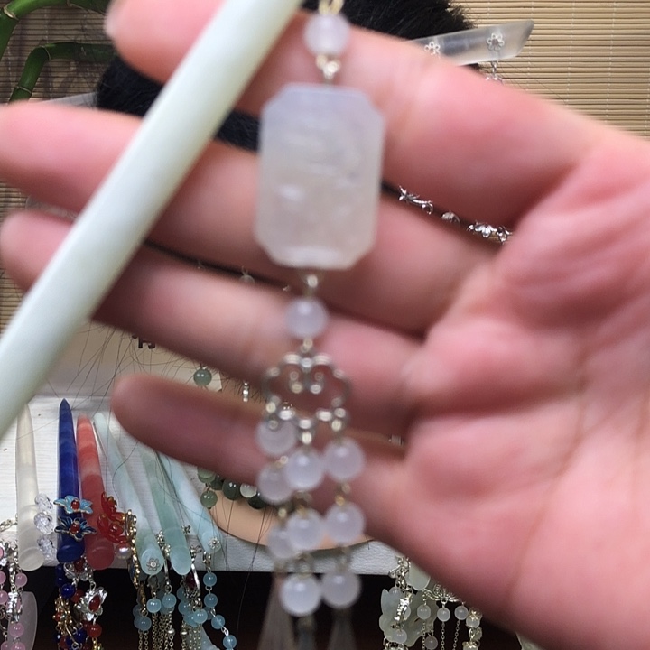未镶嵌蛇纹石玉发簪