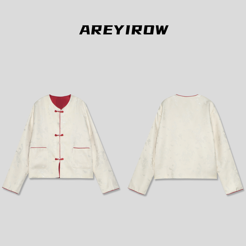 【AR专属】新中式国风撞色提花盘扣外套H06030WT241