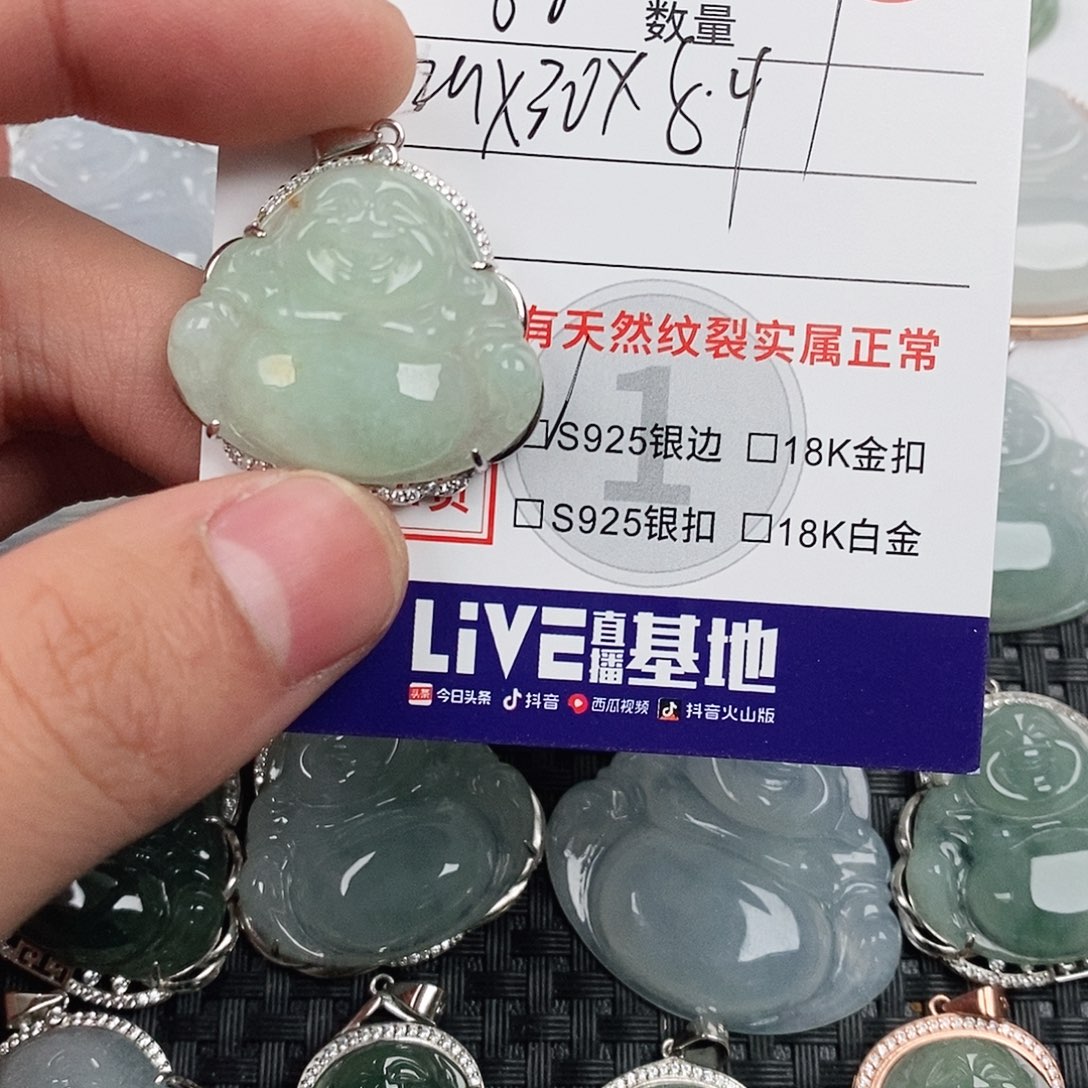翡翠银S925镶嵌颈饰