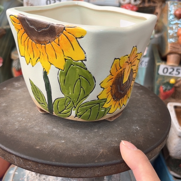 紫砂花盆粗陶材质多肉花盆