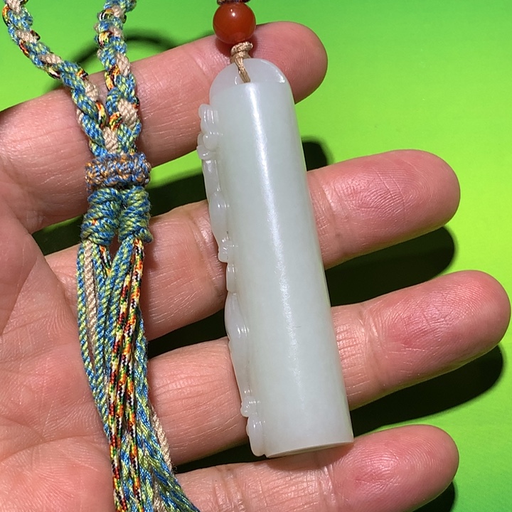 和田玉（白玉）颈饰未镶嵌独*松