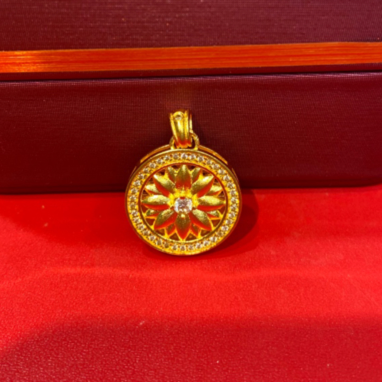 吊坠足银 足银银制品 足银吊坠s999太阳花吊坠