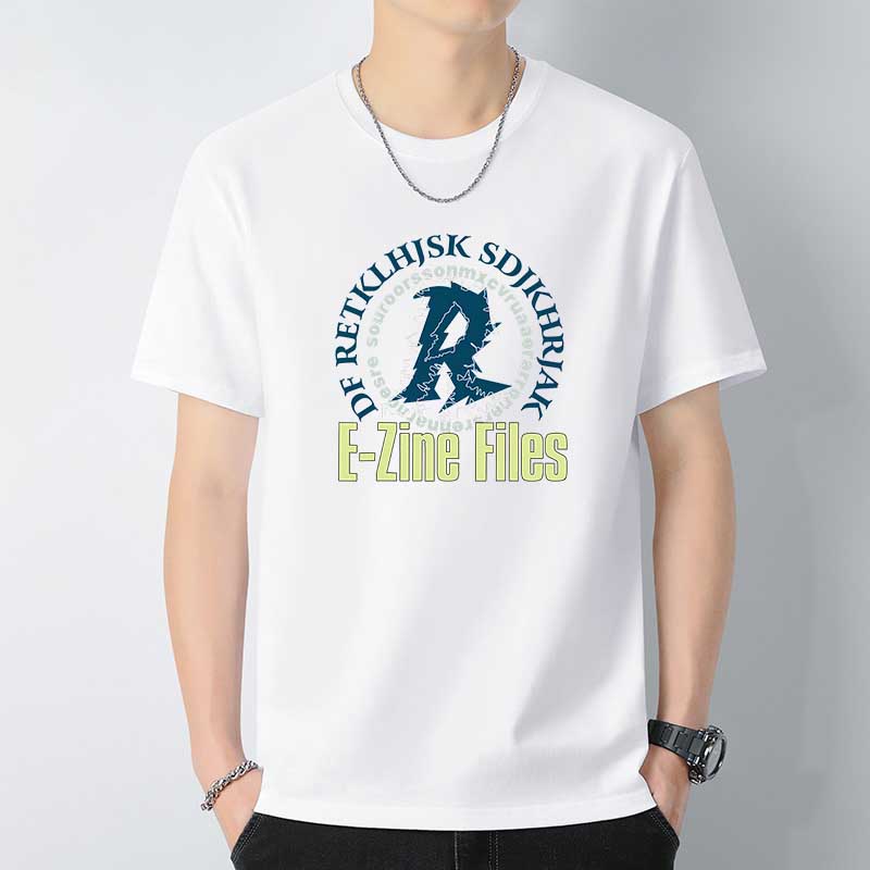 夏季正肩潮男衣服短袖t恤男生圆领纯棉宽松全棉印花打底体恤G164