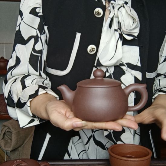 立***锋紫砂茶壶原矿紫泥   230cc